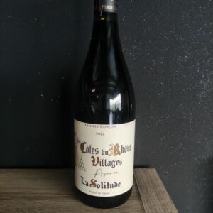 LA SOLITUDE RESERVE ROUGE COTES DU RHONE VILLAGES 2022 75 CL FAMILLE LANCON