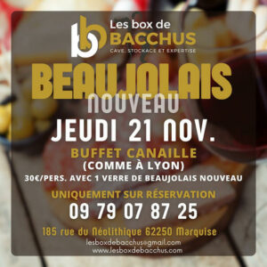 soirée beaujolais - les box de bacchus