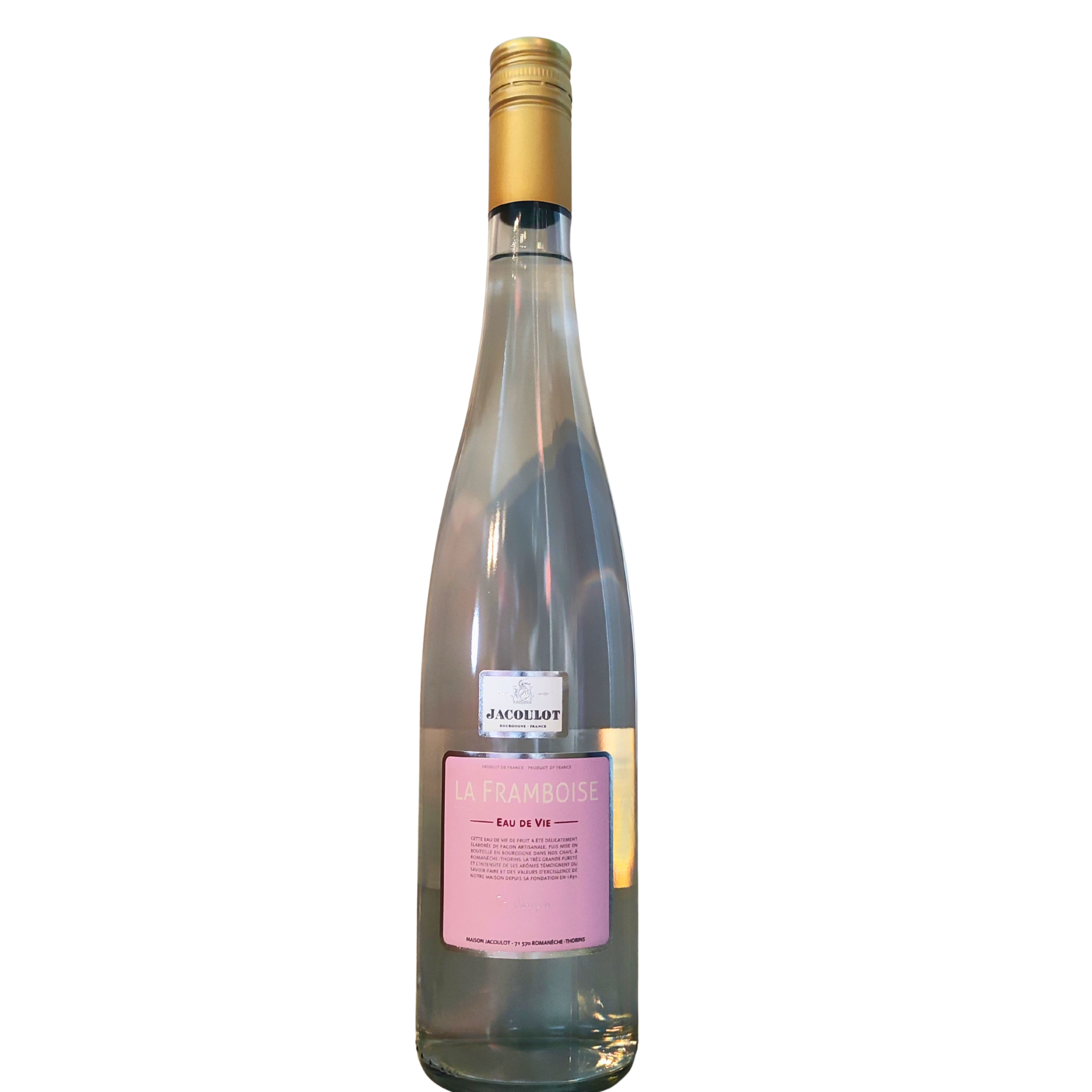 19582abc-2bf0-47e7-8bd6-80c57ddb7e35 Eau De Vie De Framboise Flute Jacoulot 70 cl 45° – Image 1