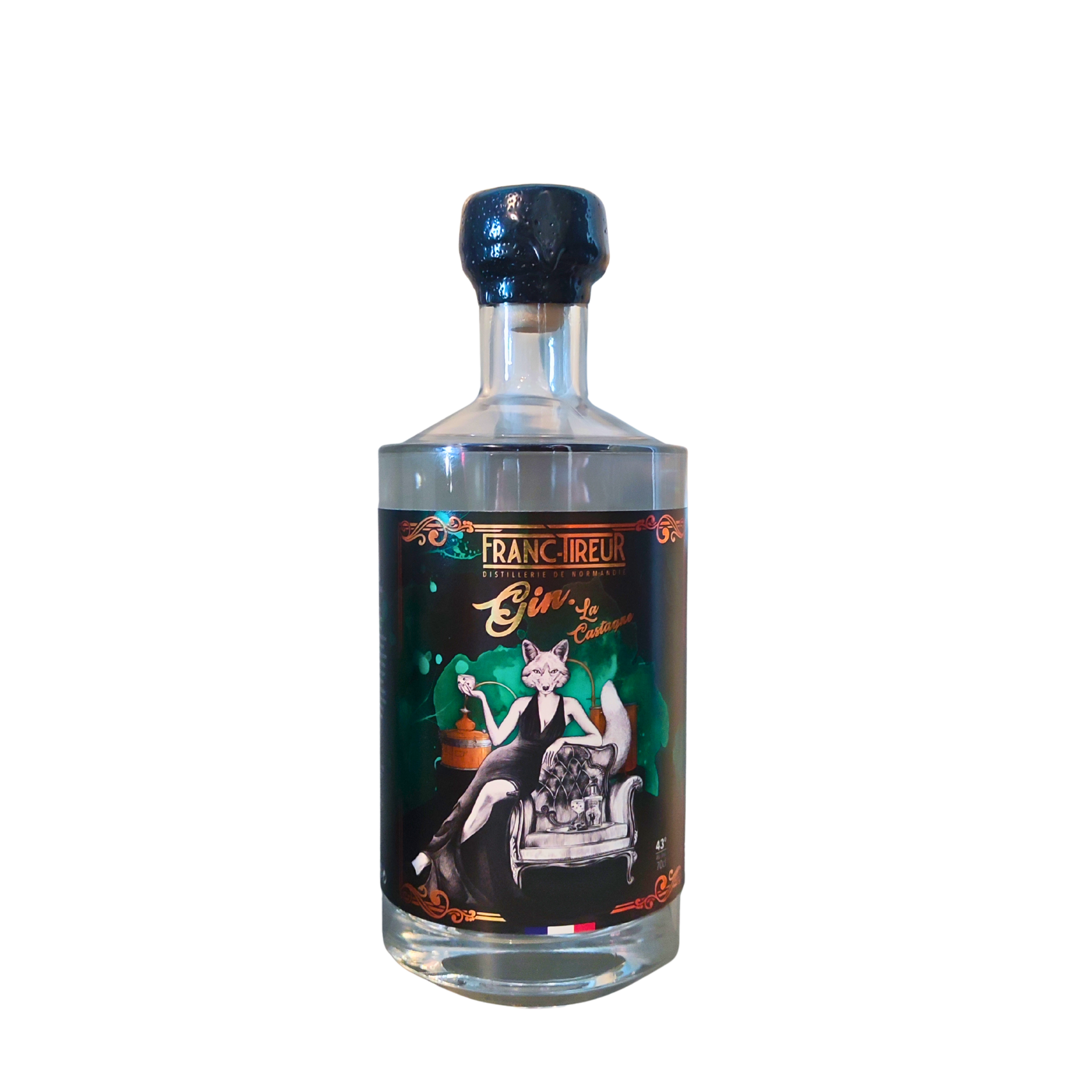 9f0b6d28-2842-46d0-9b16-b53fa3ef8f9f Gin Franc Tireur Castagne 70 cl 43° – Image 1
