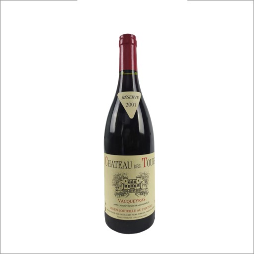 VIN0002080.jpg CHÂTEAU DES TOURS VACQUEYRAS 2001 REYNAUD 75 CL 15° – Image 1