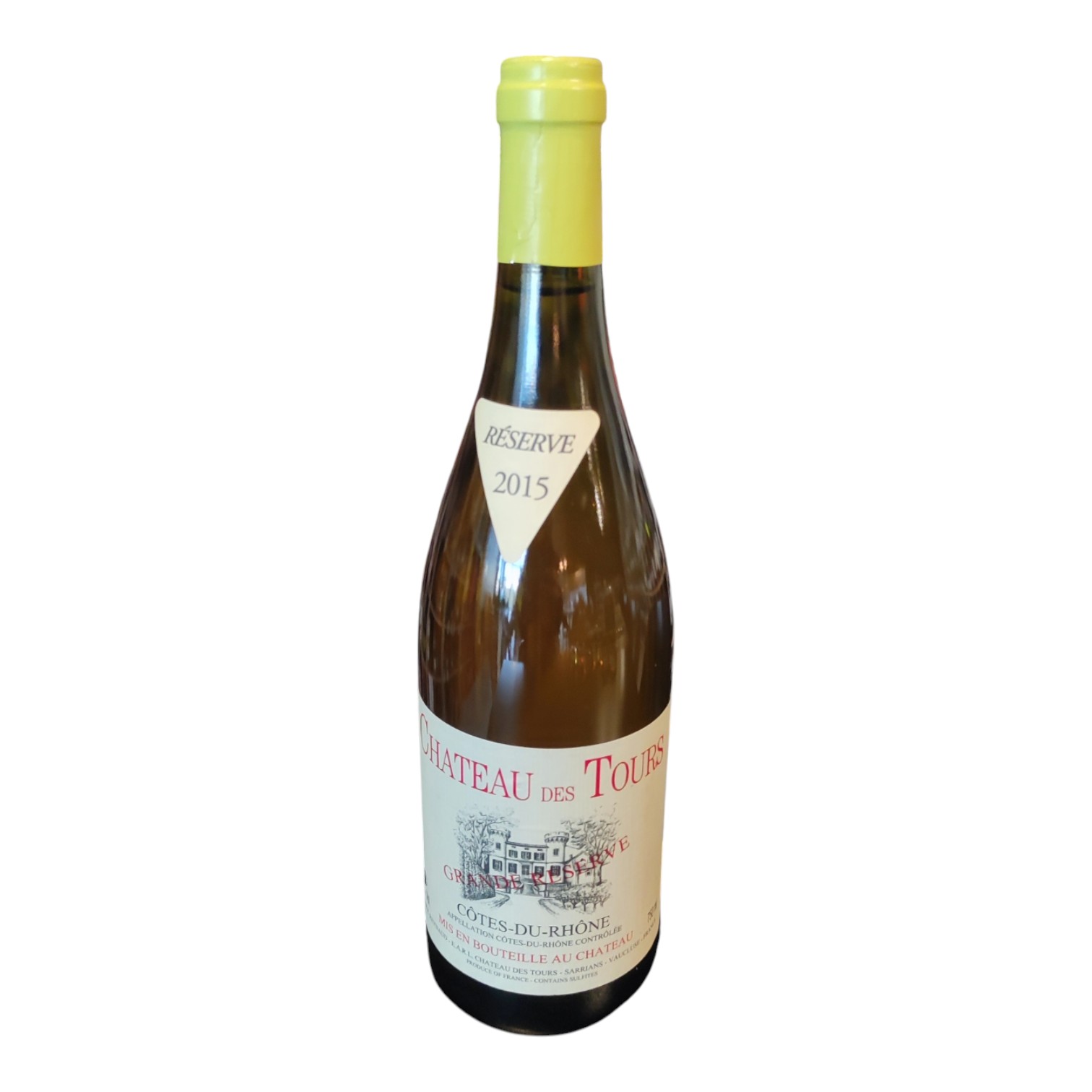 VIN0002454.jpg CHÂTEAU DES TOURS GRANDE RESERVE COTES DU RHONE 2015 REYNAUD 75 CL 14° – Image 1