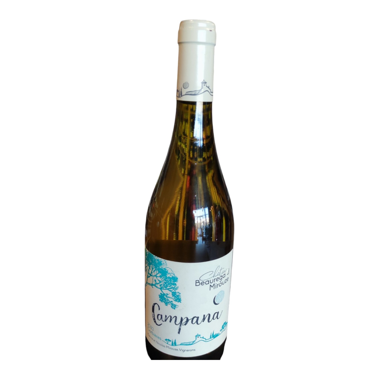 VIN0002873.jpg CAMPANA CORBIERES BLC BEAUREGARD MIROUZE 2023 75 CL 13° – Image 1