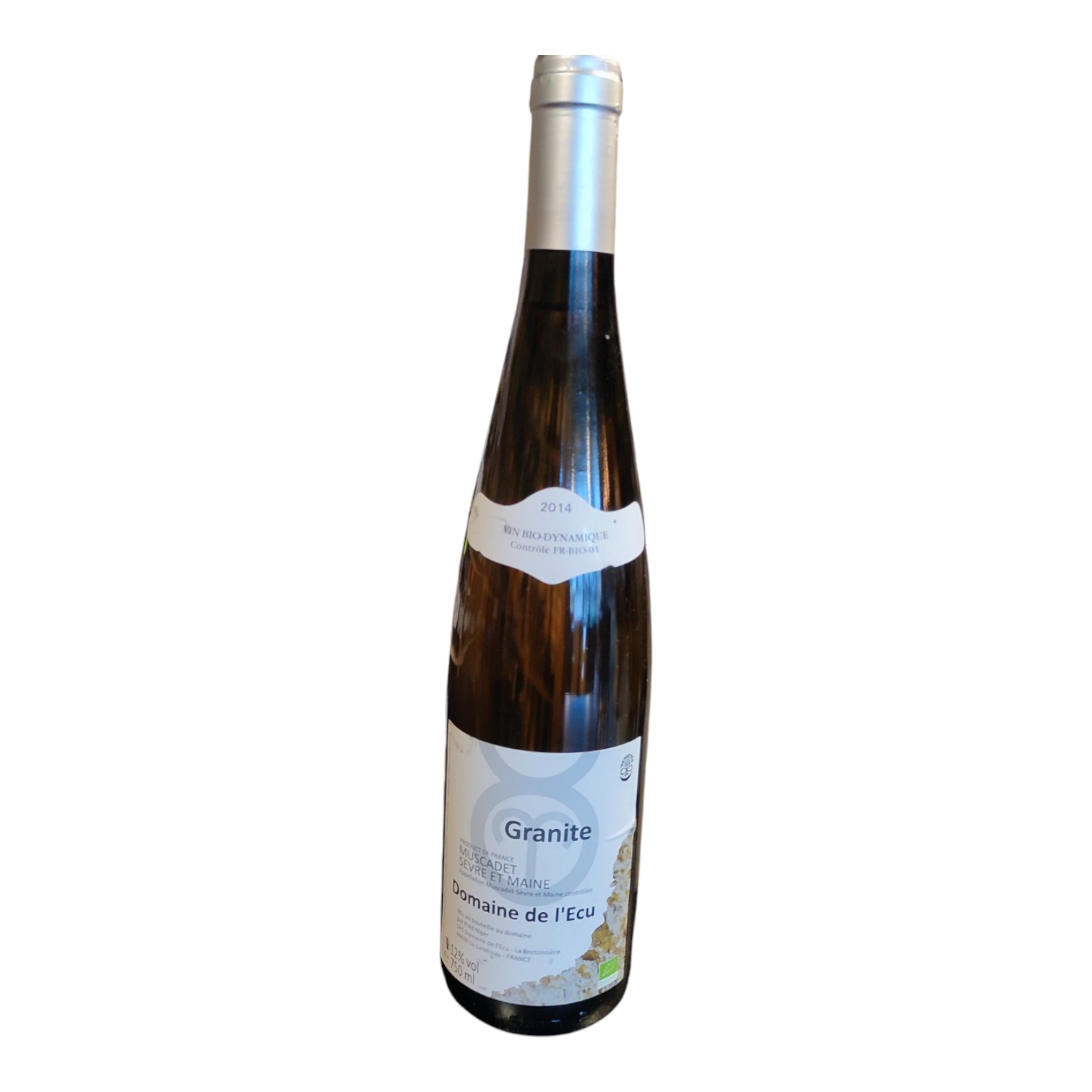 VIN0002960.jpg DOMAINE DE L ECU GRANITE MUSCADET SEVRE ET MAINE BLC 2014 75 CL 12° – Image 1