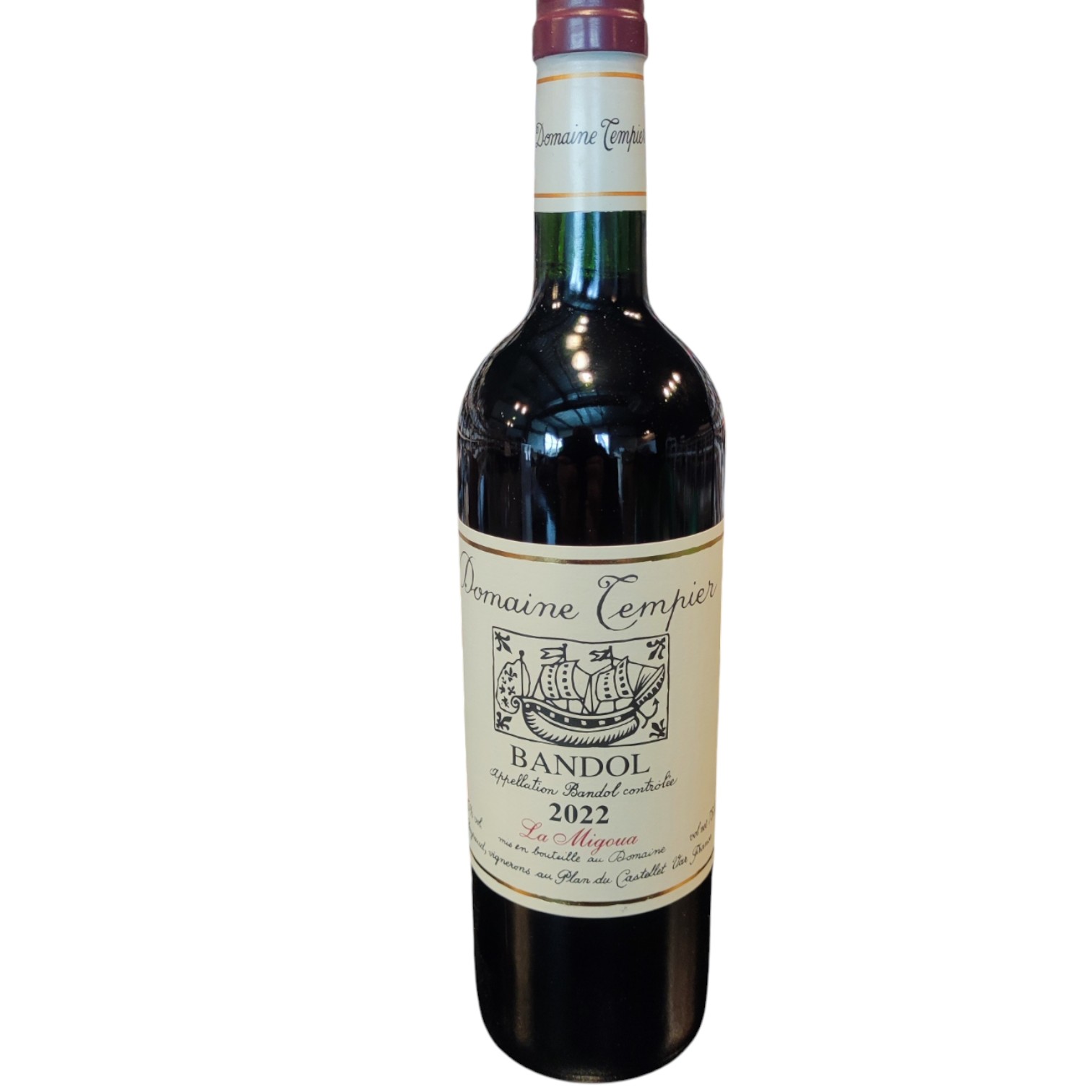 VIN0003166.jpg DOMAINE TEMPIER LA MIGOUA BANDOL ROUGE 2022 75 CL 14° – Image 1
