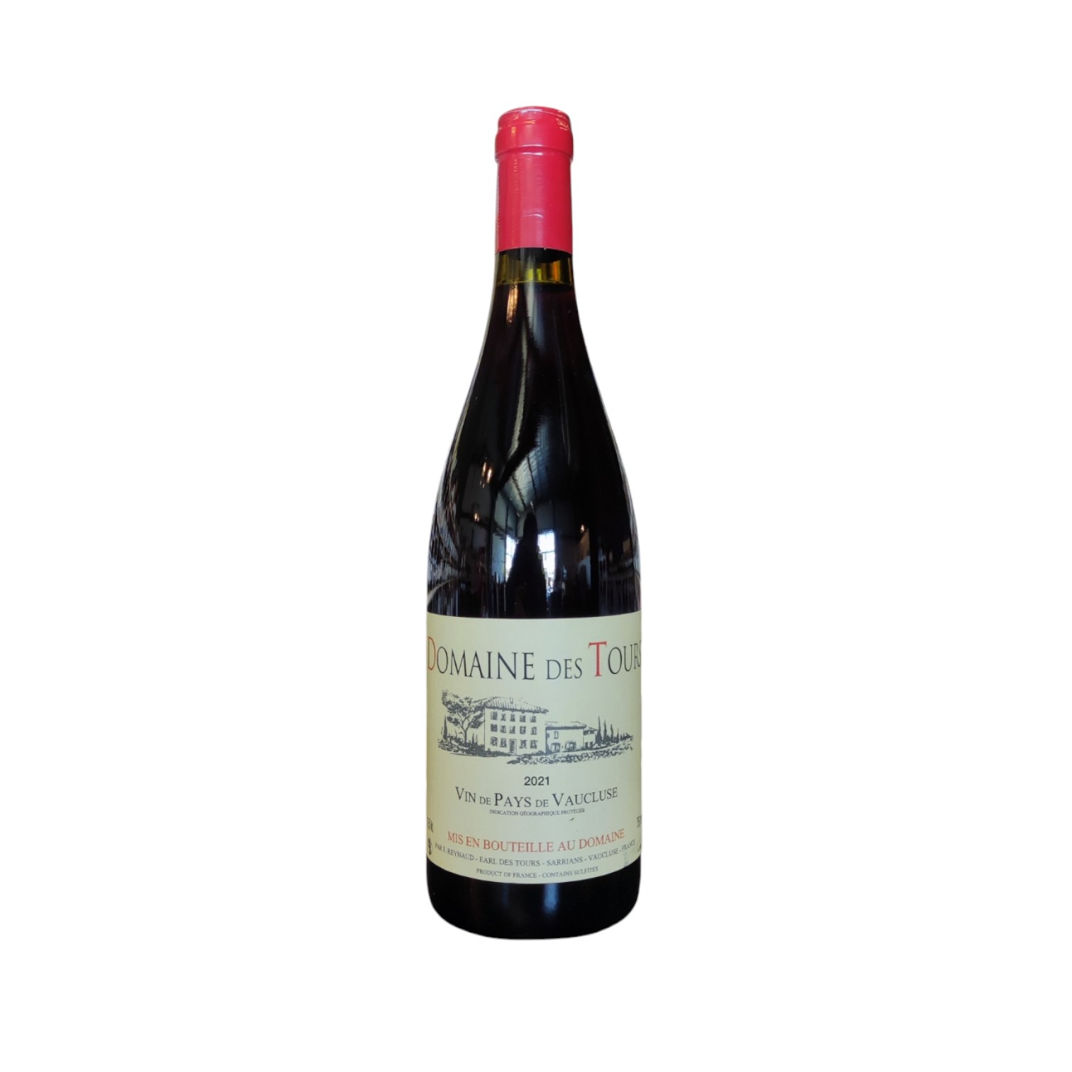 VIN0003179.jpg DOMAINE DES TOURS VIN DE PAYS DE VAUCLUSE 2021 ROUGE REYNAUD 75 CL 14° – Image 1