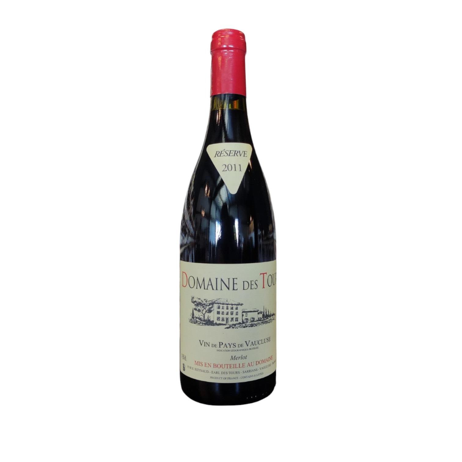 VIN0003183.jpg DOMAINE DES TOURS MERLOT VAUCLUSE 2011 REYNAUD 75 CL 14,5° – Image 1