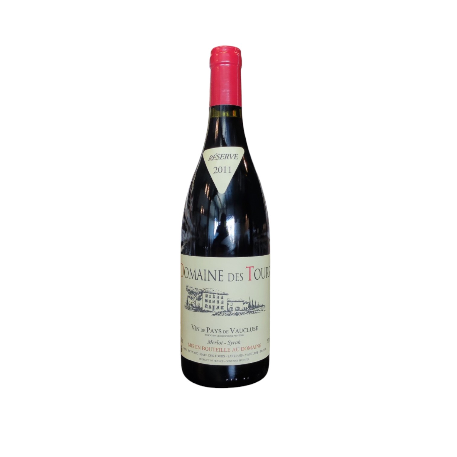 VIN0003184.jpg DOMAINE DES TOURS MERLOT SYRAH VAUCLUSE 2011 REYNAUD 75 CL 14,5° – Image 1