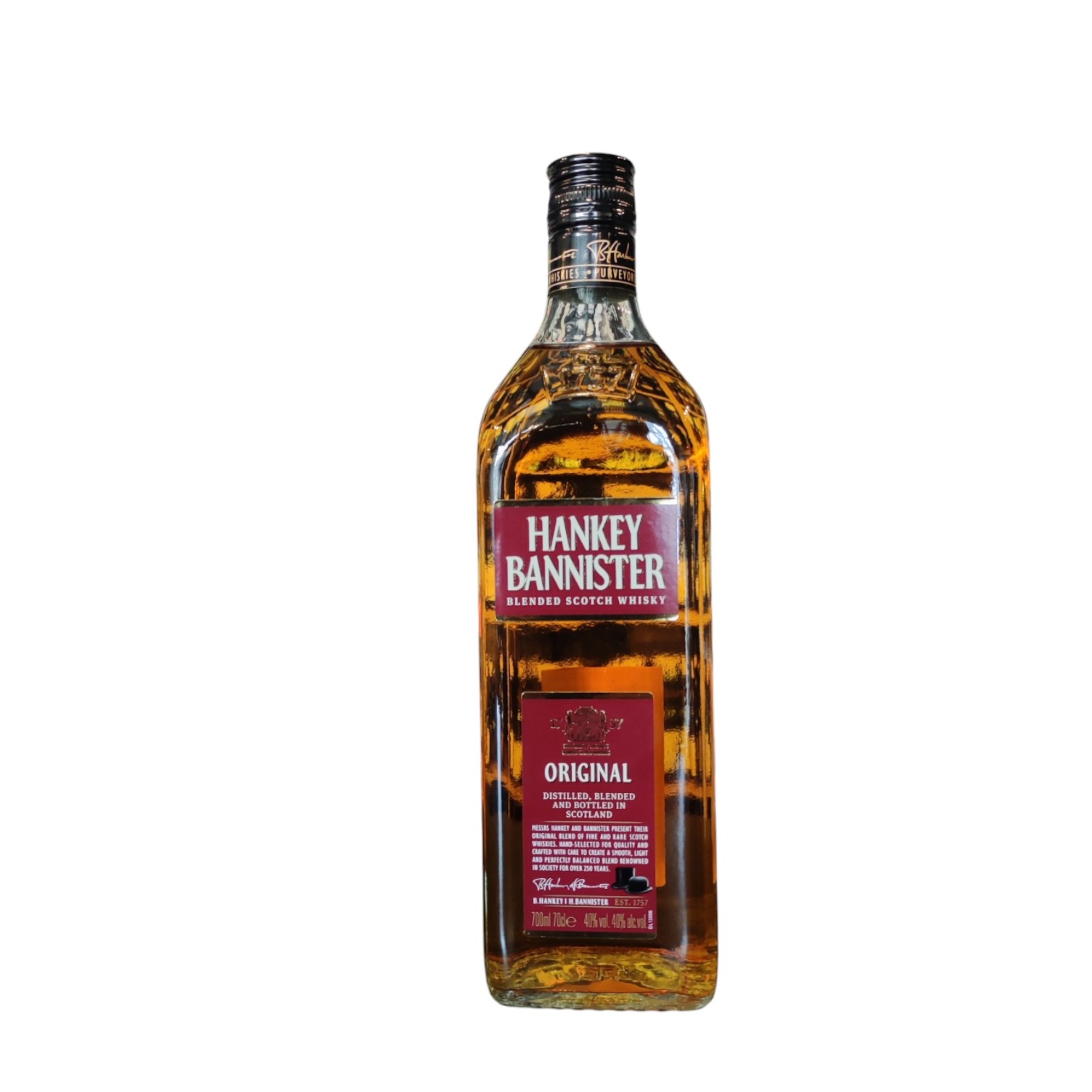 WHI0003129.jpg WHISKY HANKEY BANNISTER BLENDED SCOTCH 70 CL 40° – Image 1