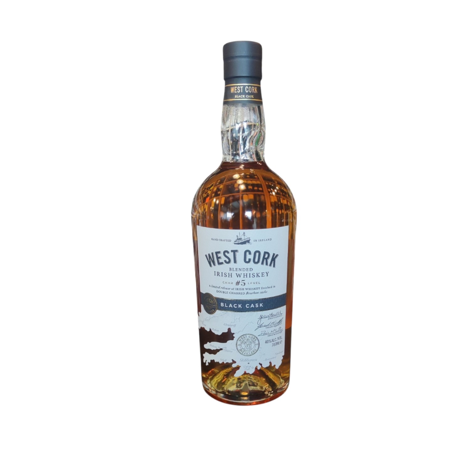 WHI0003154.jpg WHISKY WEST CORK BLENDED IRISH BLACK CASK 70 CL 40° – Image 1