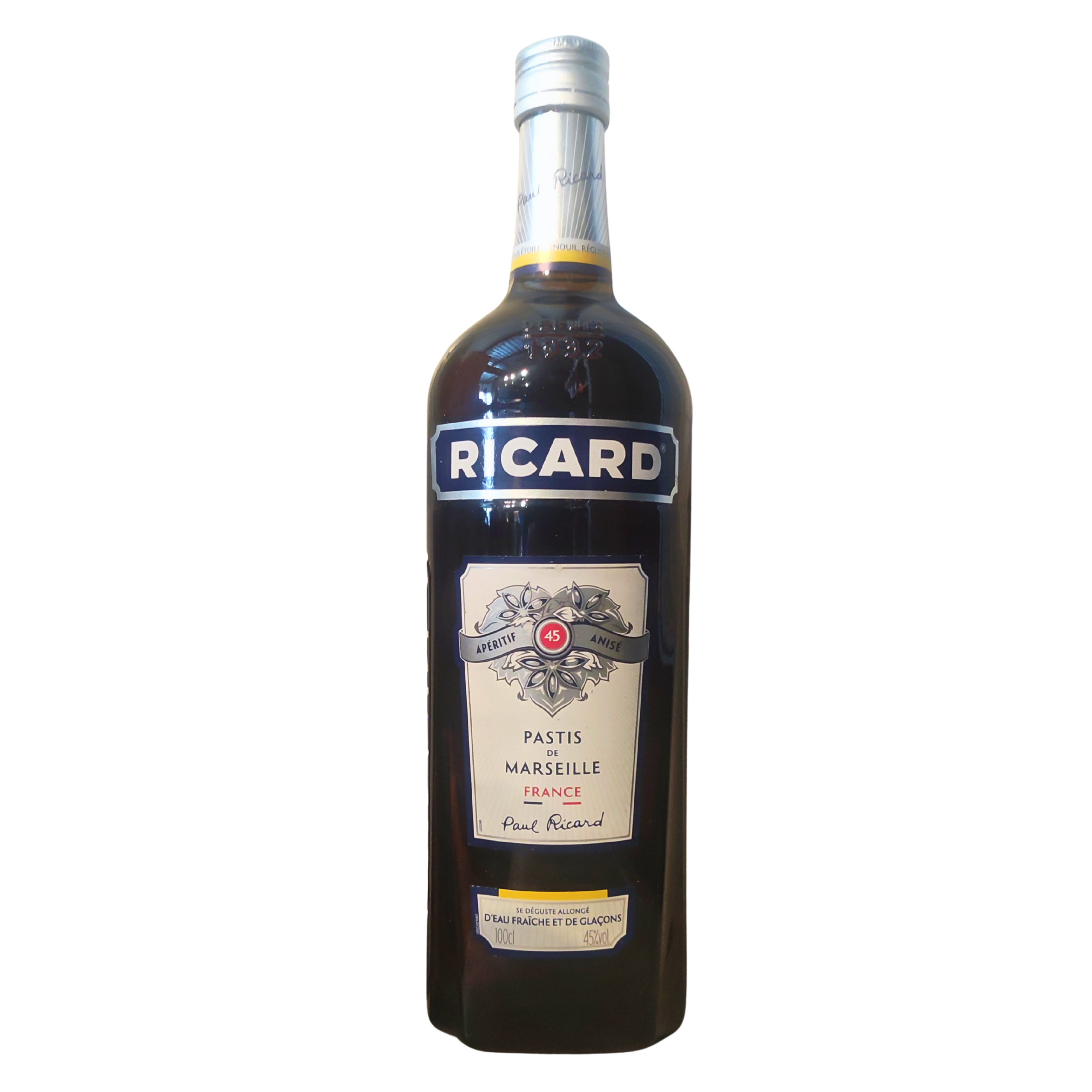 fade14ed-f52d-45ec-8f33-573746370f2c Ricard Pastis De Marseille 100 cl 45° – Image 1