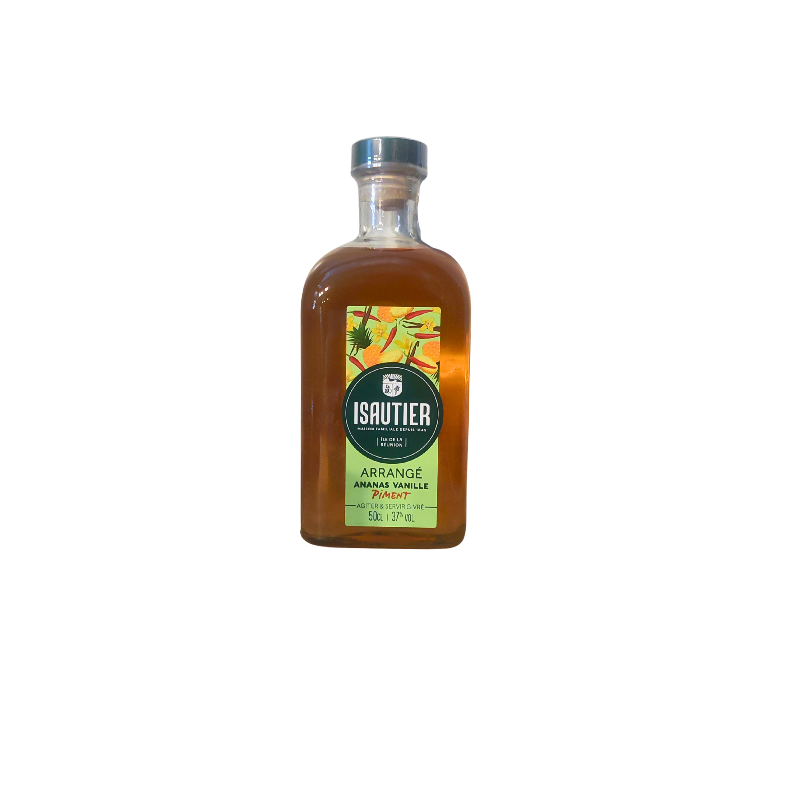 8fcddbcc-4754-44d1-8292-65d8d3284f05 Rhum Isautier Arrange, Ananas Vanille Piment, 50cl, 37° – Image 1