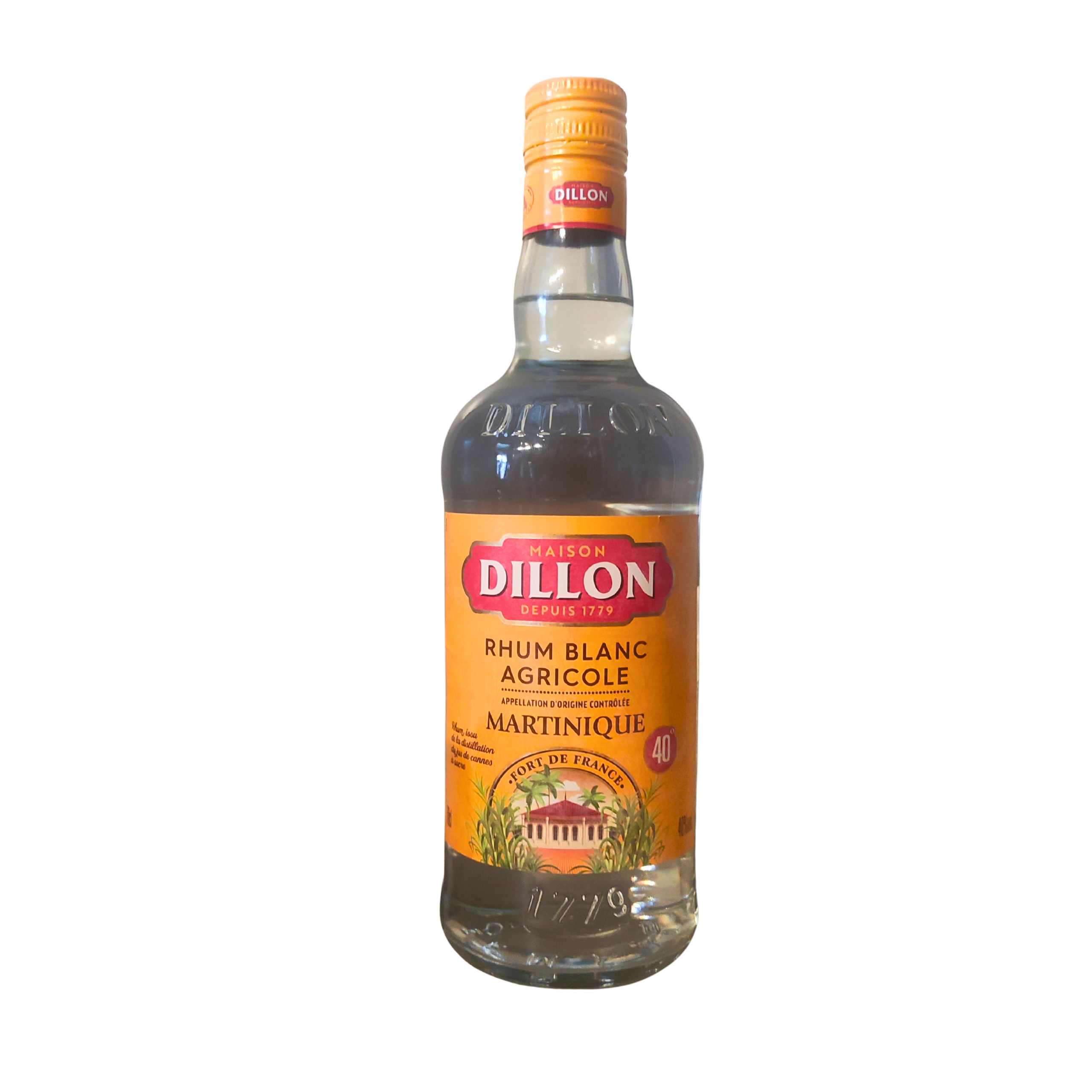 be943b84-29b6-4b3d-b6bd-981e00cace1b Rhum Agricole Blanc Dillon, 70cl, 40° – Image 1
