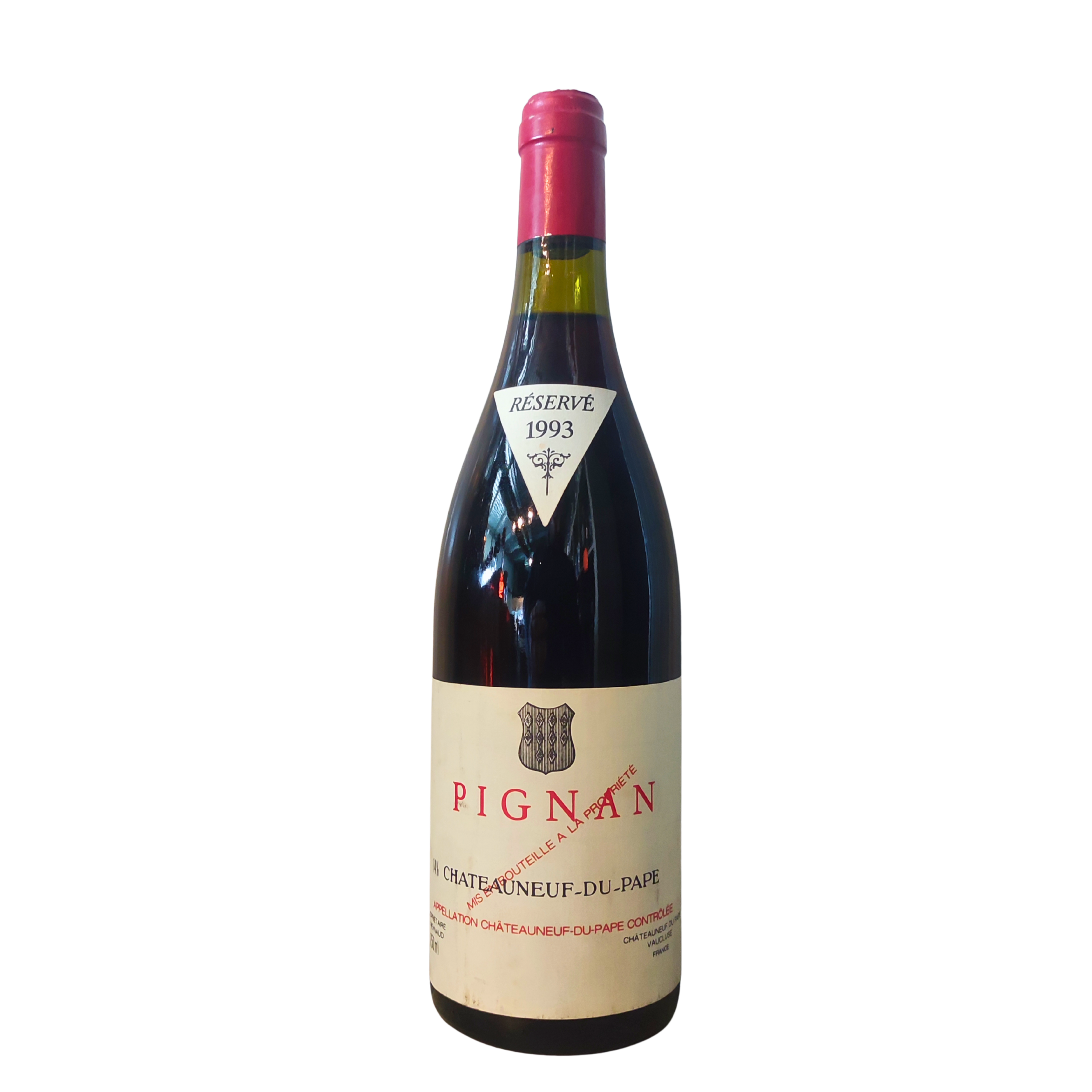 0e6c14ca-9dba-41be-8122-0aa91dd216a3 Pignan, Reynaud, Chateauneuf Du Pape, 1993, 75Cl, 14° – Image 1
