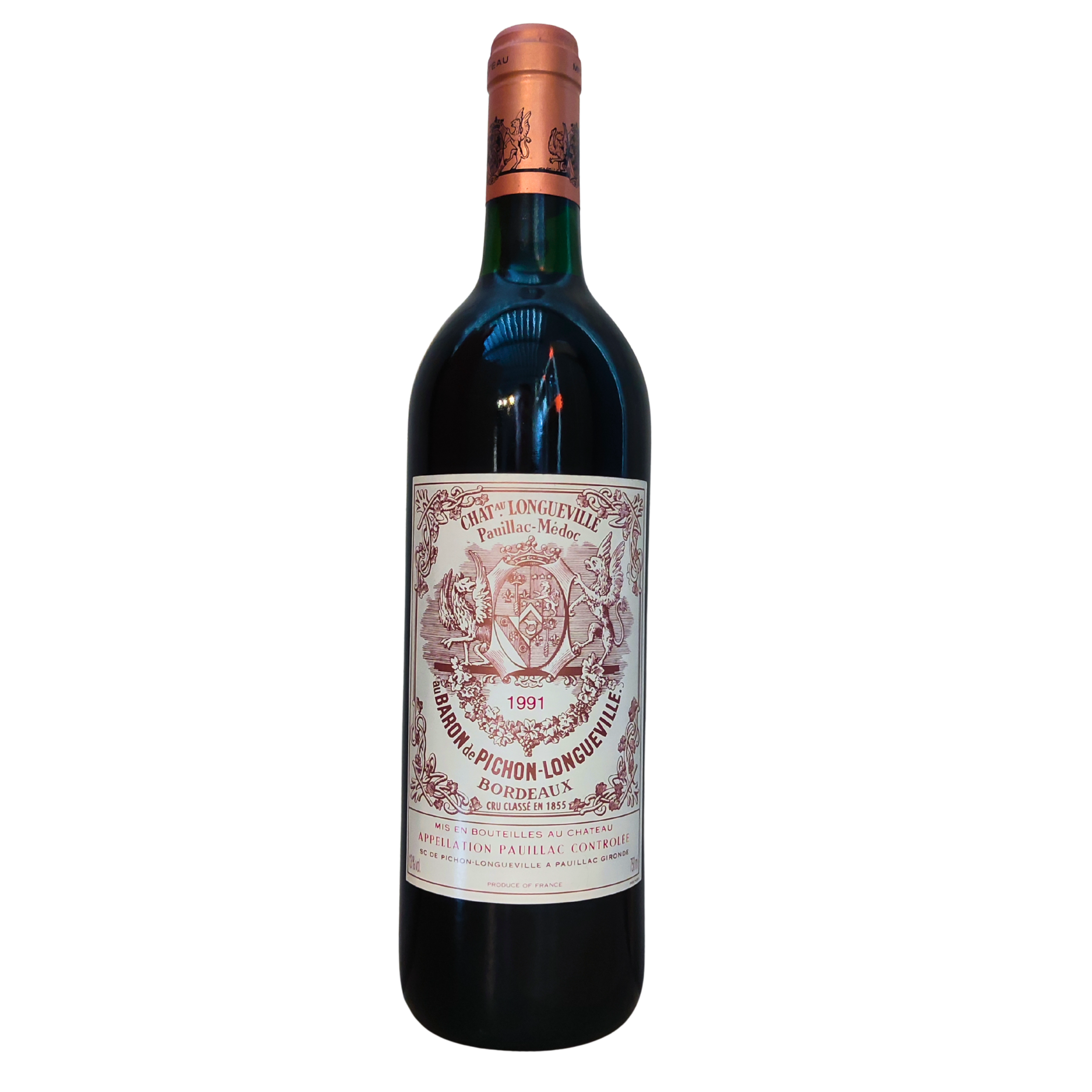 8dc44c60-3f04-4487-9d26-bca457327099 Chateau Pichon Longueville Baron, Grand Cru Classé Pauillac 1991, 75Cl – Image 1
